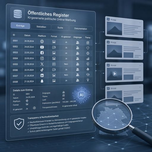 Soll Deutschland ein öffentliches Register für KI-generierte politische Werbung einführen?